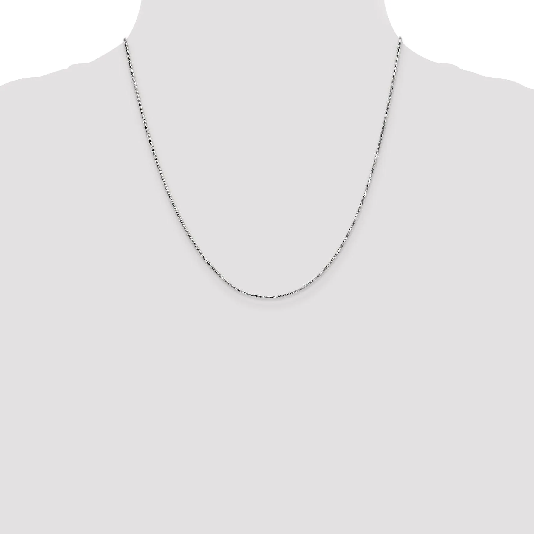 14K White Gold .9 mm Snake Chain