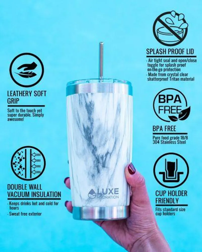 20oz Insulated Stainless Steel Tumbler - Gulf Blue