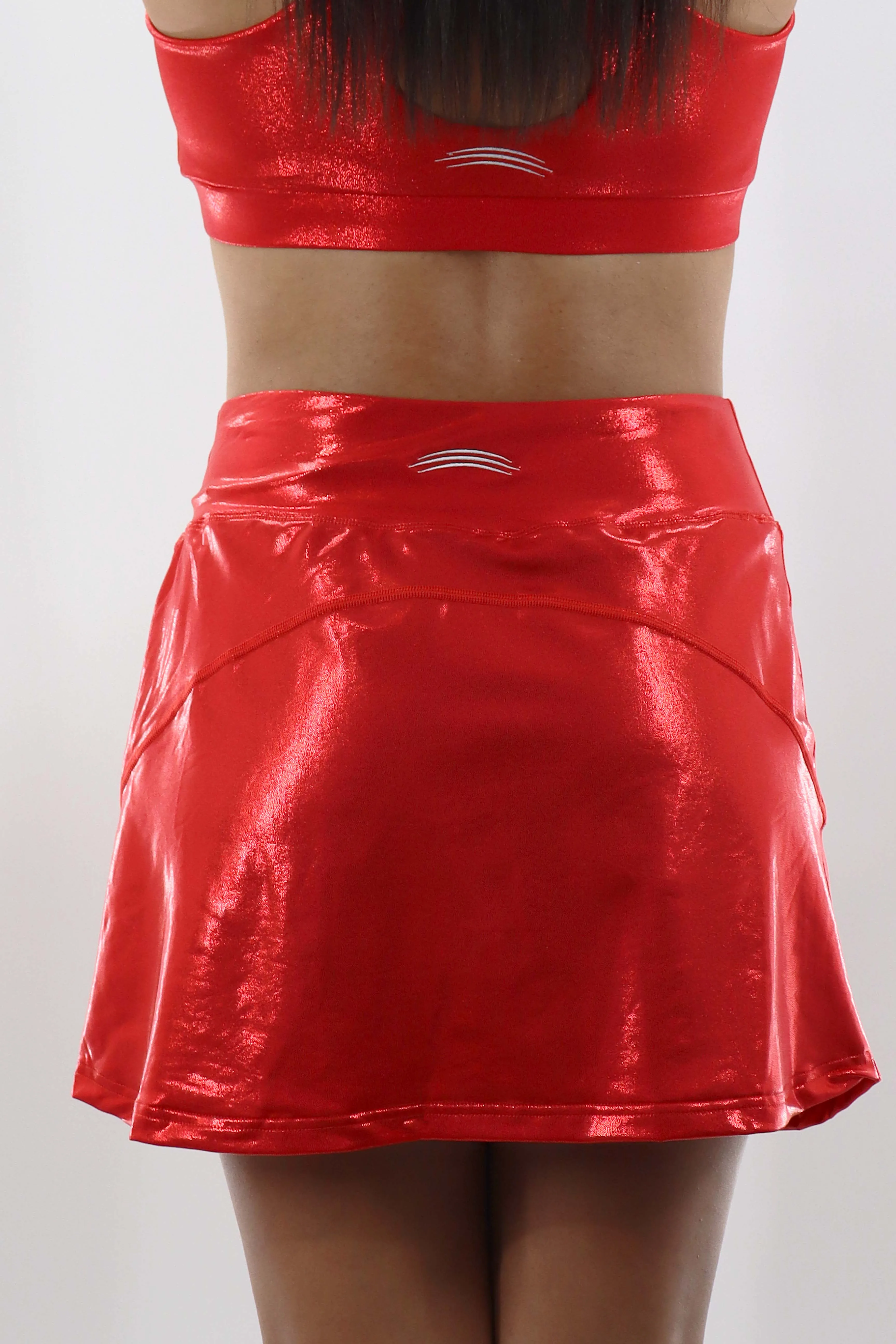 3205 - The "Vibe" Womens  Skort - Red Shimmer