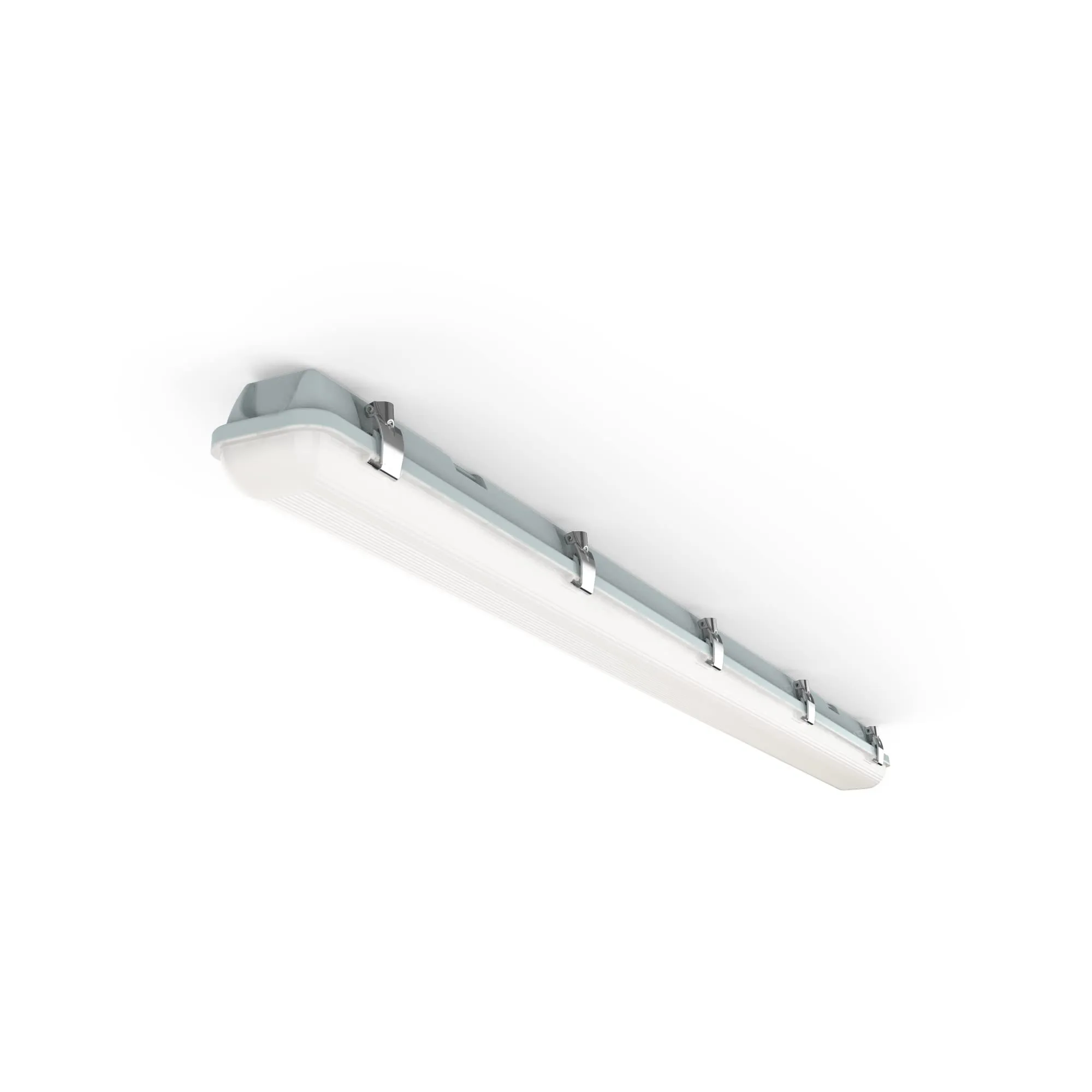 4lite Professional Indoor Or Outdoor Twin LED Fully Weatherproof Batten 4ft/1200mm Length IP65 40w 4425lm Polycarbonate Body Non Corrosive Cool White Perfect for Garage Or Loft Lighting