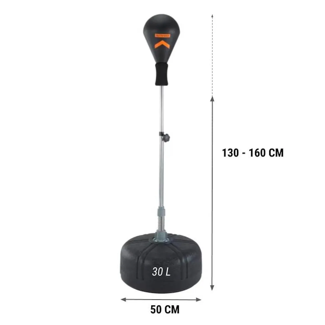 Adjustable Adult Punch Ball - Black