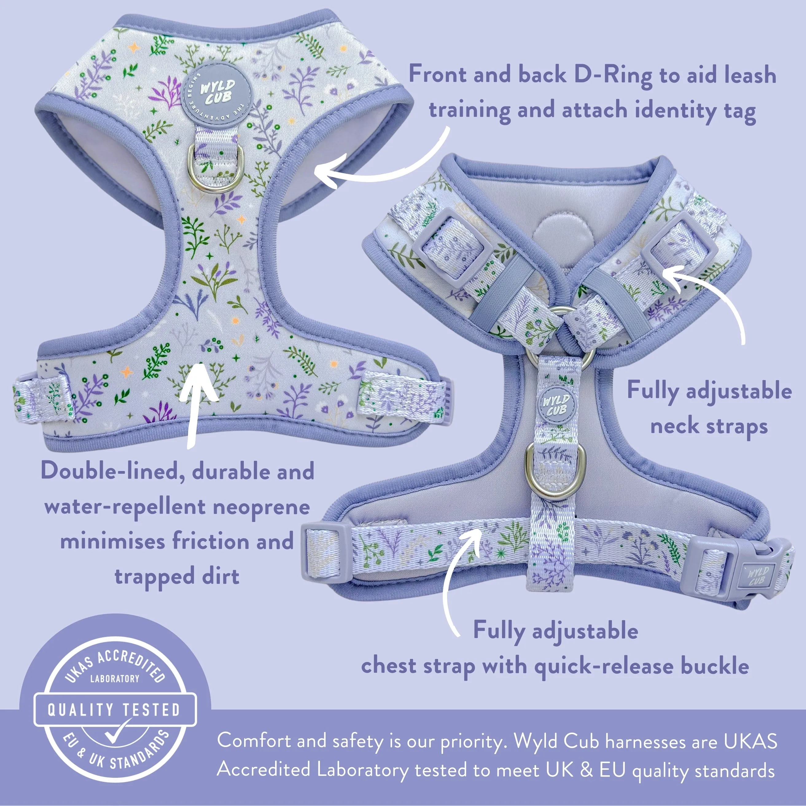 Adjustable Dog Harness: Chiswick Thistle