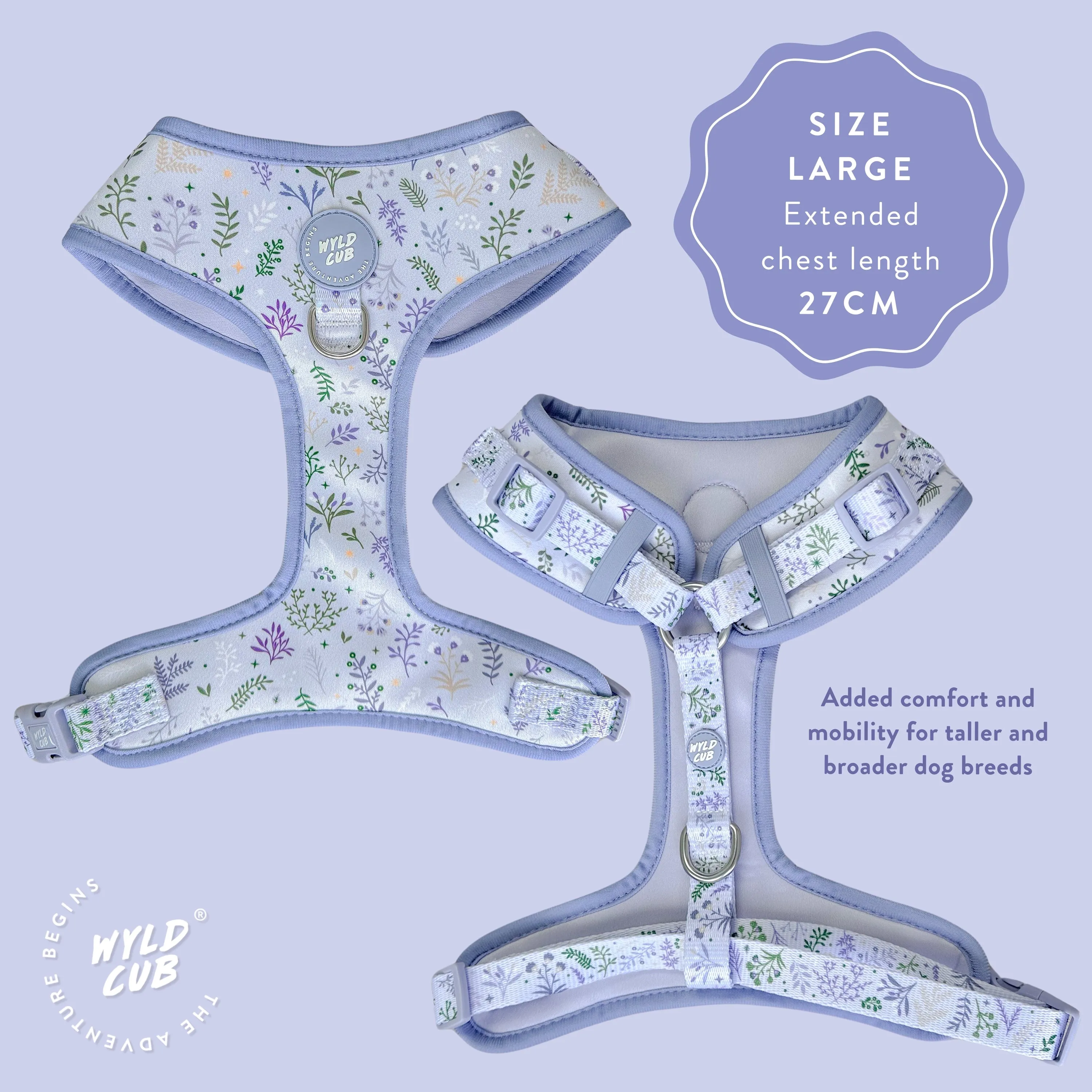 Adjustable Dog Harness: Chiswick Thistle