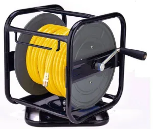 Air Hose & Reel Assembly On Swivel Base - (1/4" 30 Metre)