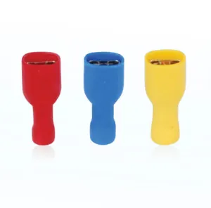 AIRNIX TERMINAL FDFD 1.25-250 RED FEMALE QUICK DISCONNECT, CRIMP, FULL PVC INSULATION