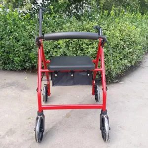 AML Four Wheeled Rollator - 6" Castors Red