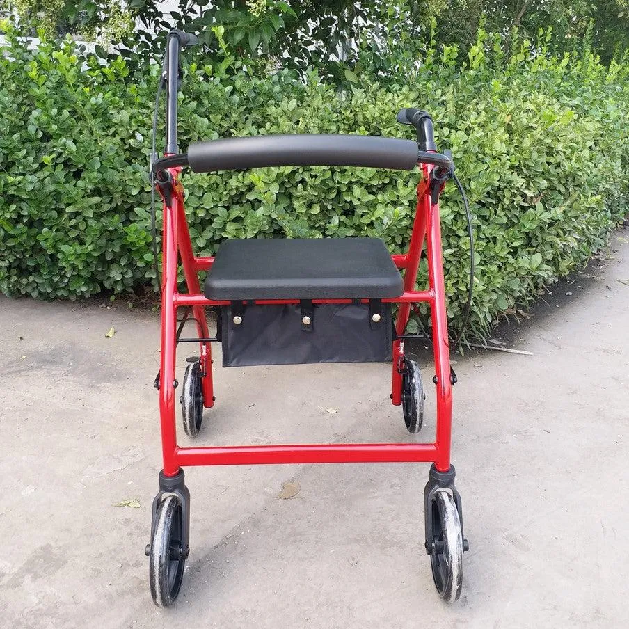 AML Four Wheeled Rollator - 6" Castors Red