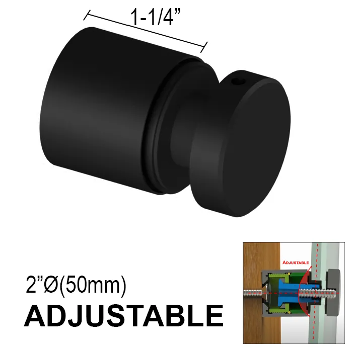 Arc Series Standoff - 2" Ø˜ X 1-1/4" Base Height - SS316 - Round (BS, MB, SB)