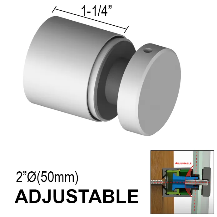 Arc Series Standoff - 2" Ø˜ X 1-1/4" Base Height - SS316 - Round (BS, MB, SB)