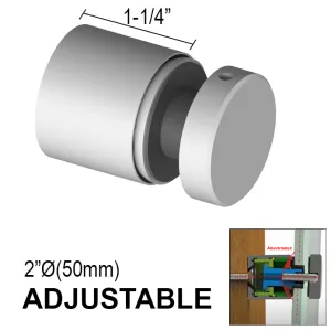 Arc Series Standoff - 2" Ø˜ X 1-1/4" Base Height - SS316 - Round (BS, MB, SB)