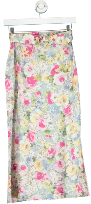 Art Dealer Multicolour Floral Midi Skirt XS