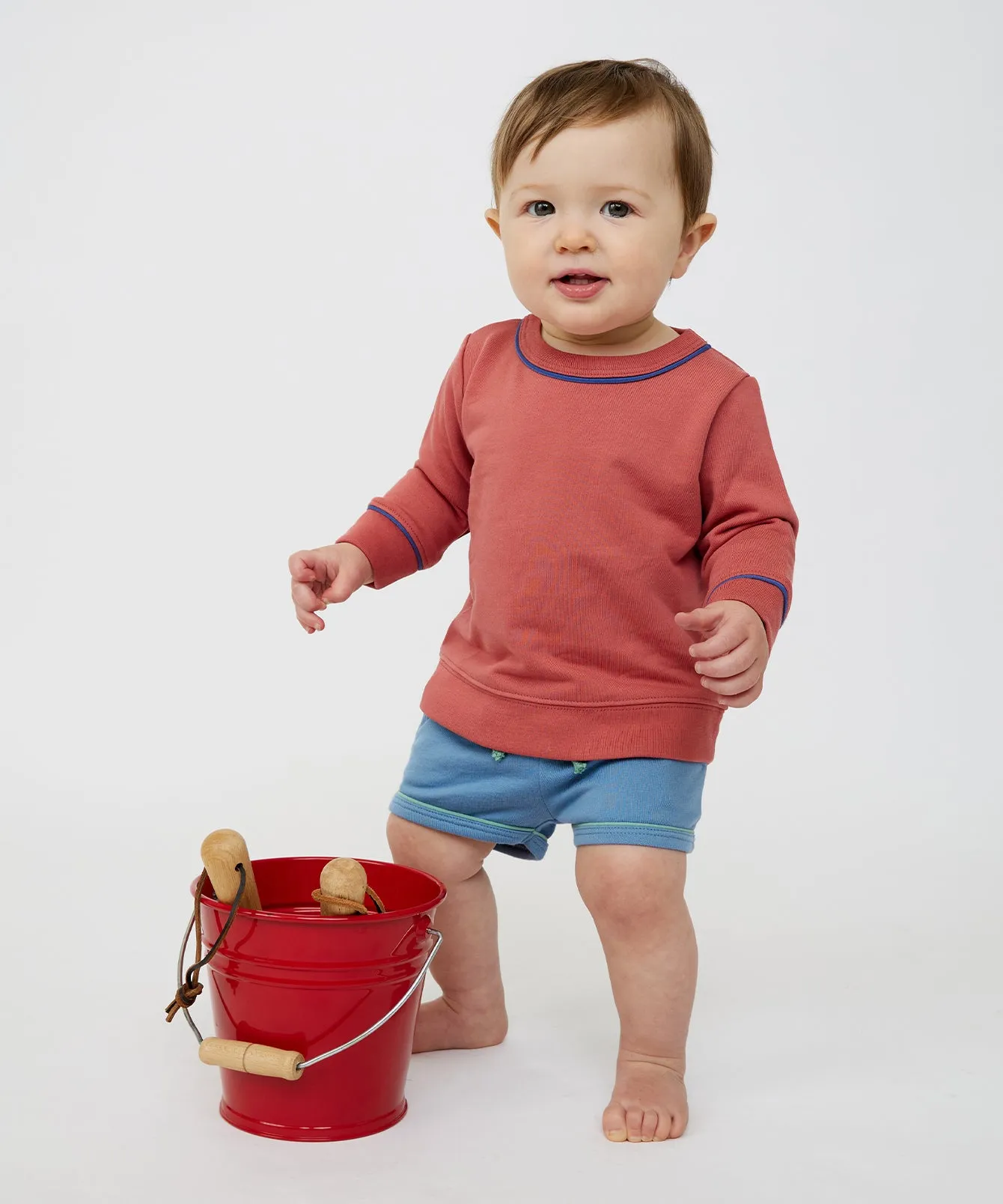 Bailey Baby Short, Dusty Blue