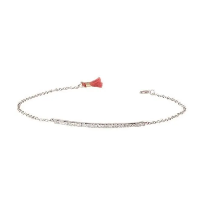Bar Pave Embroidered Bracelet