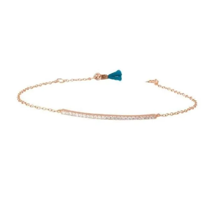 Bar Pave Embroidered Bracelet