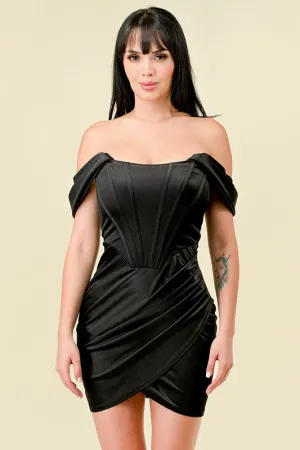 Black Satin Dress (C52)