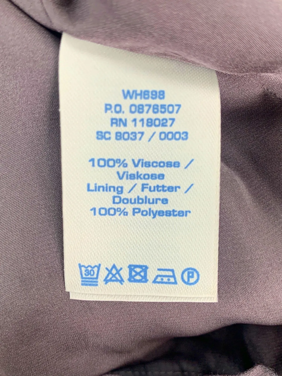 Boden Purple Embroidered Three-Quarter Sleeve Dress 10
