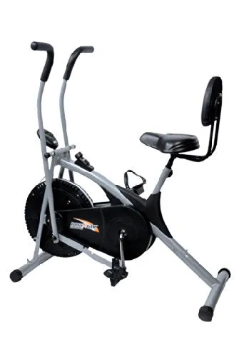 Body Gym Stamina.Back Support Body Gym Exercise Bike with Back Support (Black)