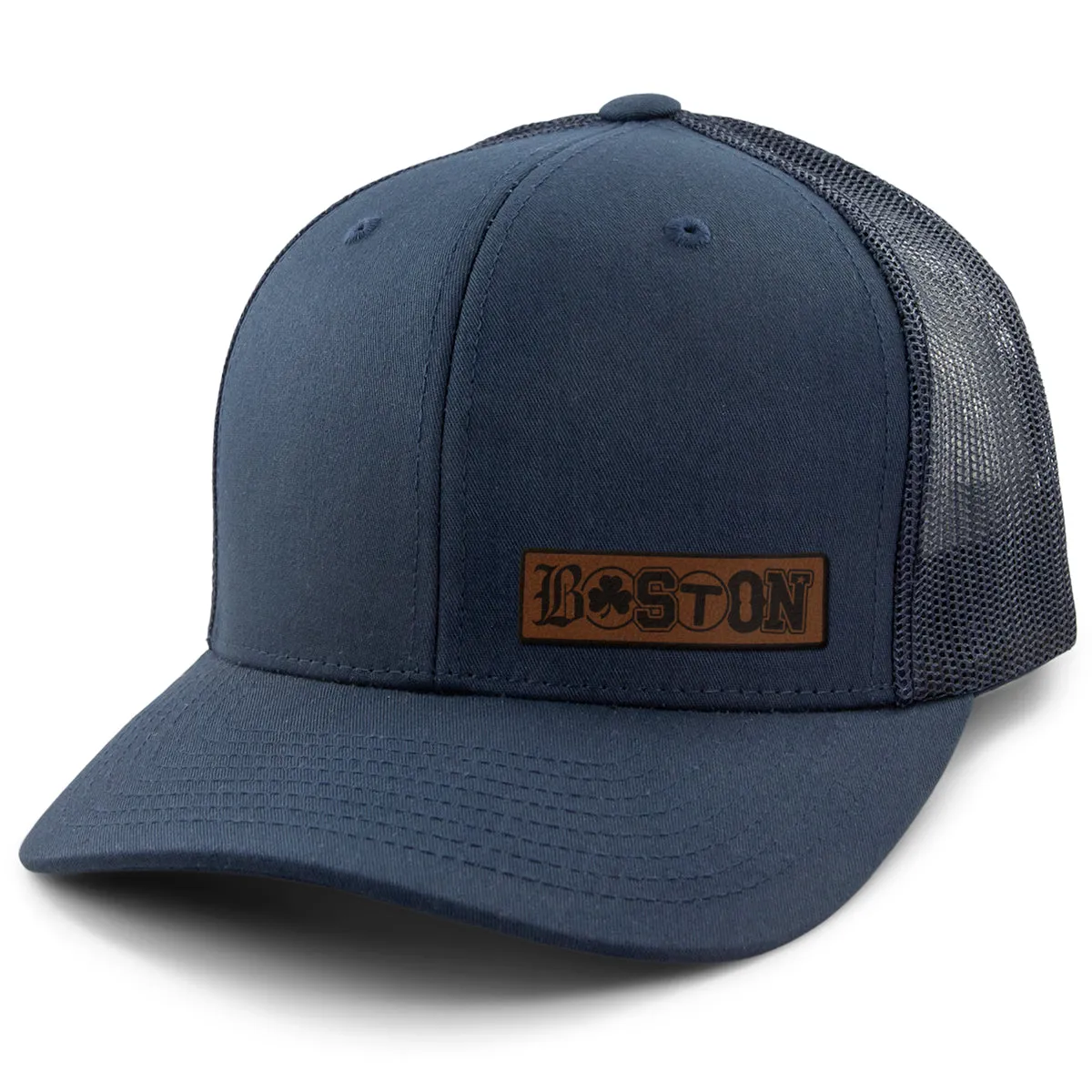 Boston Townie Pride Leather Patch Classic Snapback Trucker