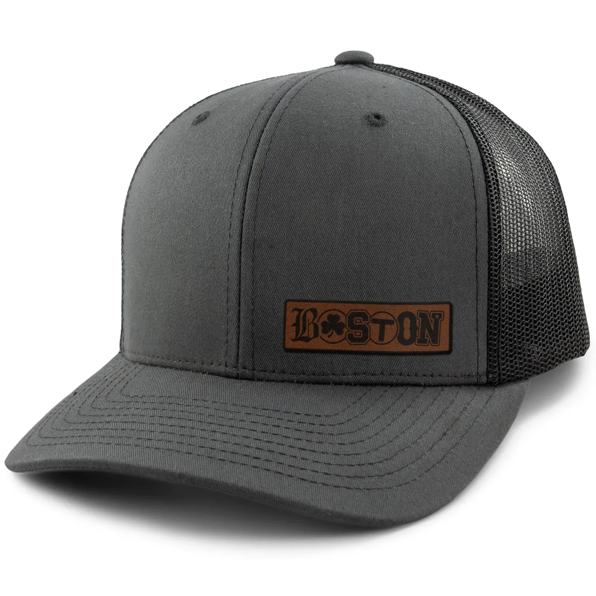 Boston Townie Pride Leather Patch Classic Snapback Trucker