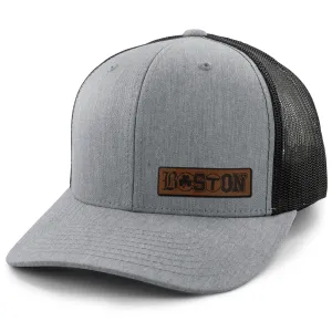Boston Townie Pride Leather Patch Classic Snapback Trucker