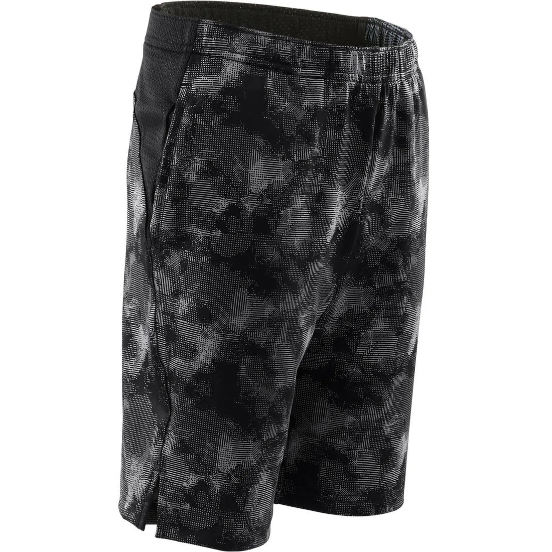 Boys' Breathable Synthetic Gym Shorts S500 - Blue