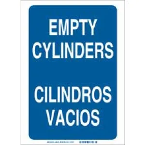 Brady Bilingual Empty Cylinders Empty Cylinders Sign/ Buy online