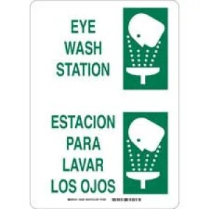 Brady Bilingual Eye Wash Station Sign/ Buy online