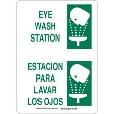 Brady Bilingual Eye Wash Station Sign/ Buy online