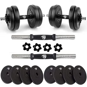 BULLAR Dumbbell Set, Adjustable Dumbbell, Home Gym & Fitness Kit, Gym Equipments Gym Set, 8Kg (Black)