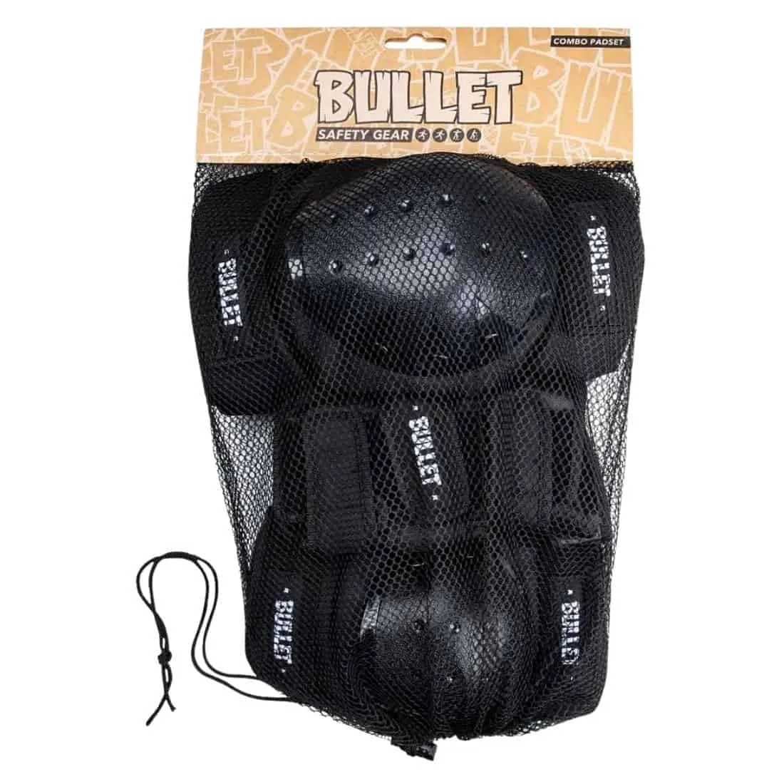 Bullet Adult Triple Combo Pad Set Black - Small (S) - Black