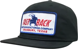 Cap #03RDY - Black Flat Bill with Braid