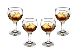 Cheerful Stemmed Wine Cognac Glasses 6.75 Oz Clear Goblets Glassware Set (4)