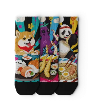 Chow Down Quarter Socks 3-Pack