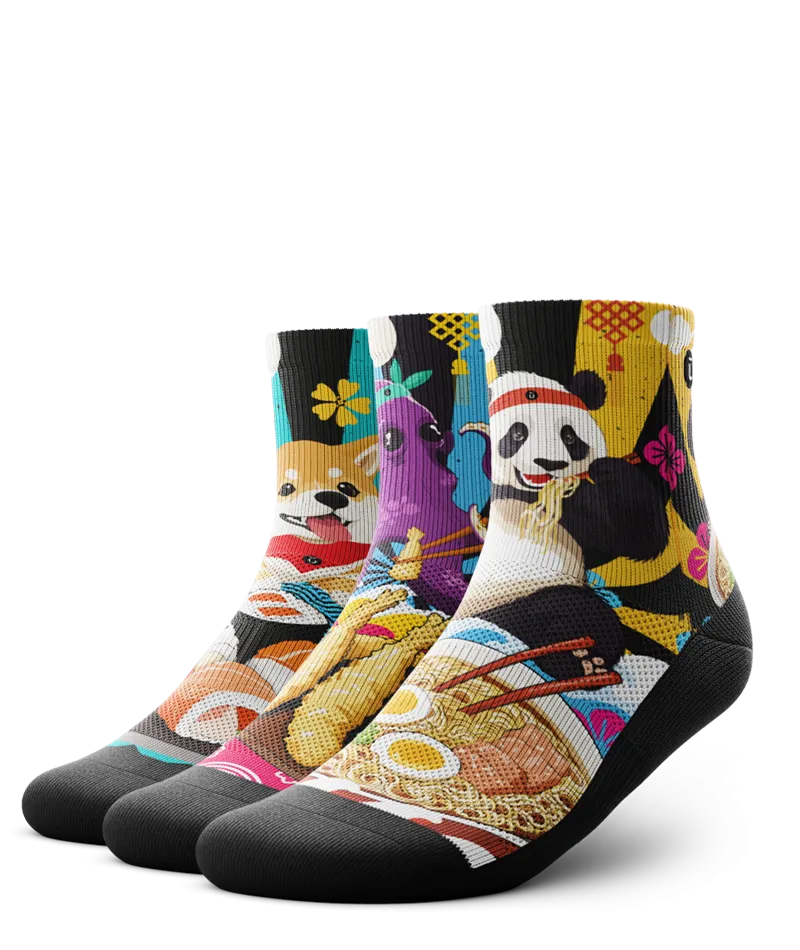 Chow Down Quarter Socks 3-Pack