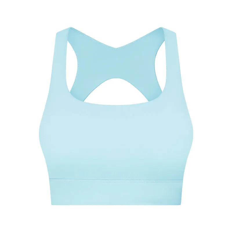 Cut Out Cross Back Sports Bra