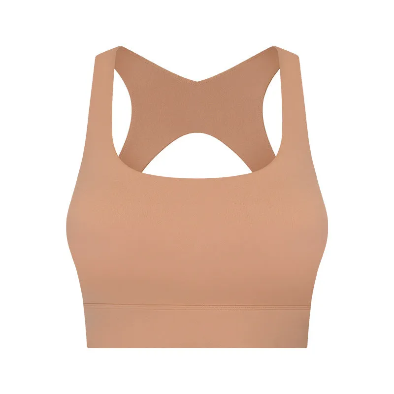 Cut Out Cross Back Sports Bra