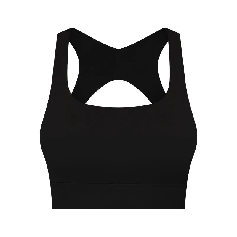 Cut Out Cross Back Sports Bra
