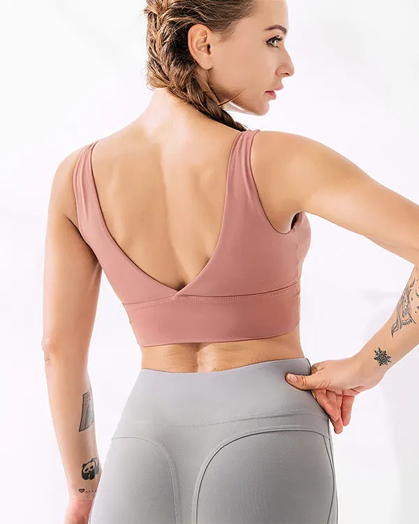 Deep V Back Sports Bras
