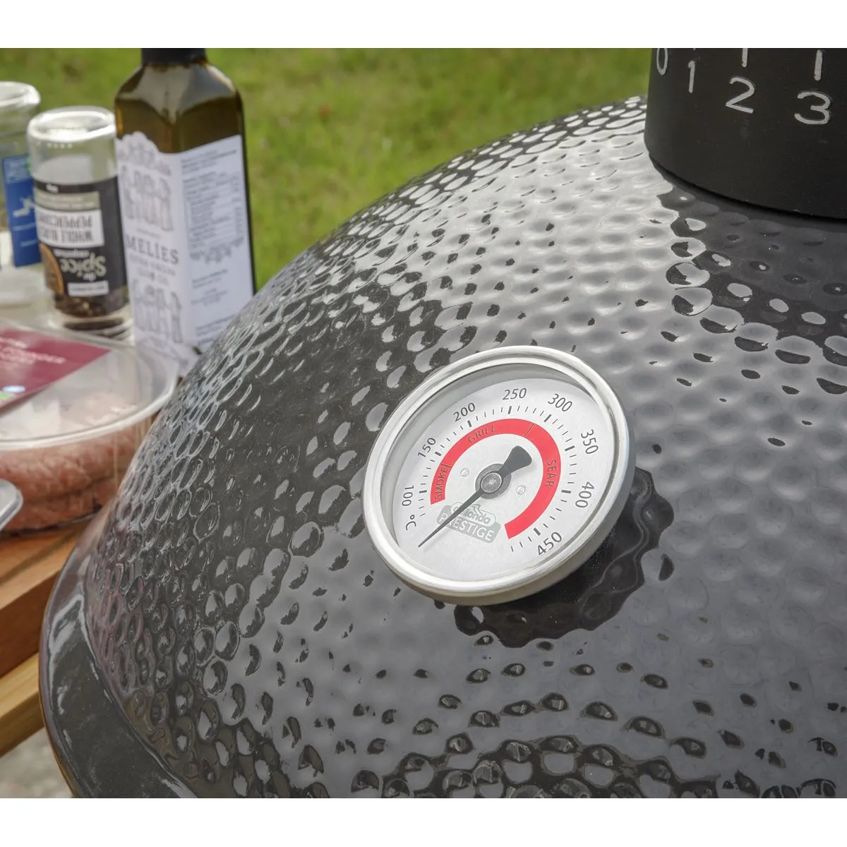 Dellonda Deluxe 16"(40cm) Ceramic Kamado Style BBQ Grill/Oven/Smoker