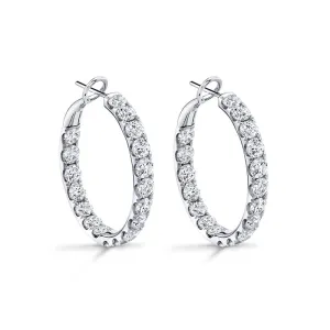 Diamond Hoop Earrings