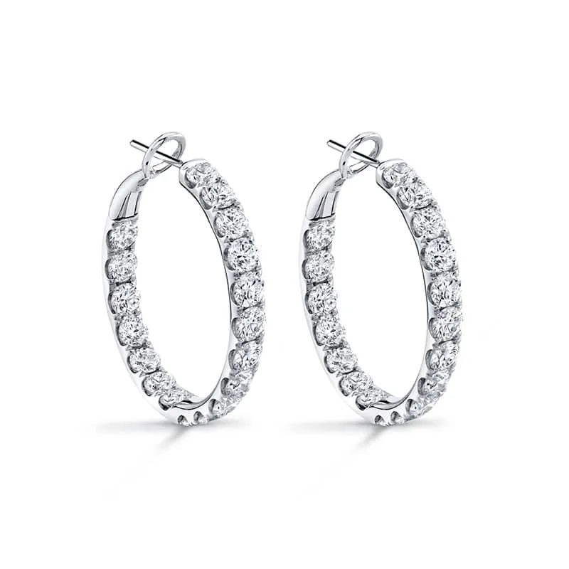 Diamond Hoop Earrings