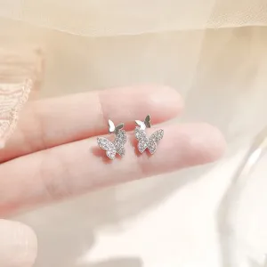 Double Butterfly Stud Earrings