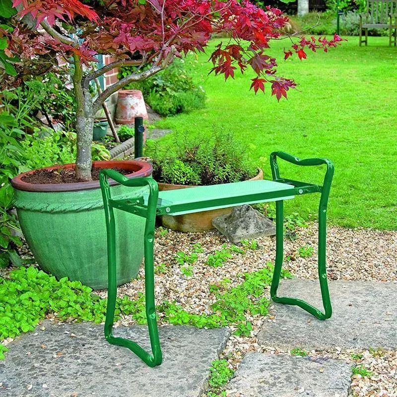 Draper 27435 Portable Folding Garden Kneeler Foam Knee Pad Padded Seat Gardening Stool