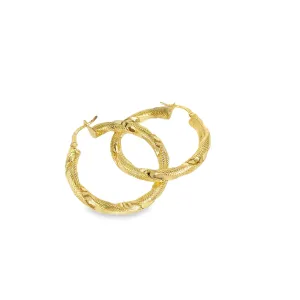 Elegant Gold Hoop Earrings 14k