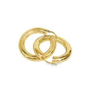 Elegant Gold Hoop Earrings 14k