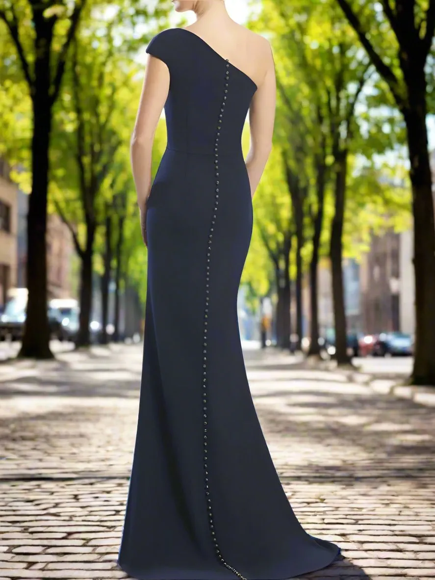Elegant One-Shoulder Mermaid Long Mother of The Bride Dresses