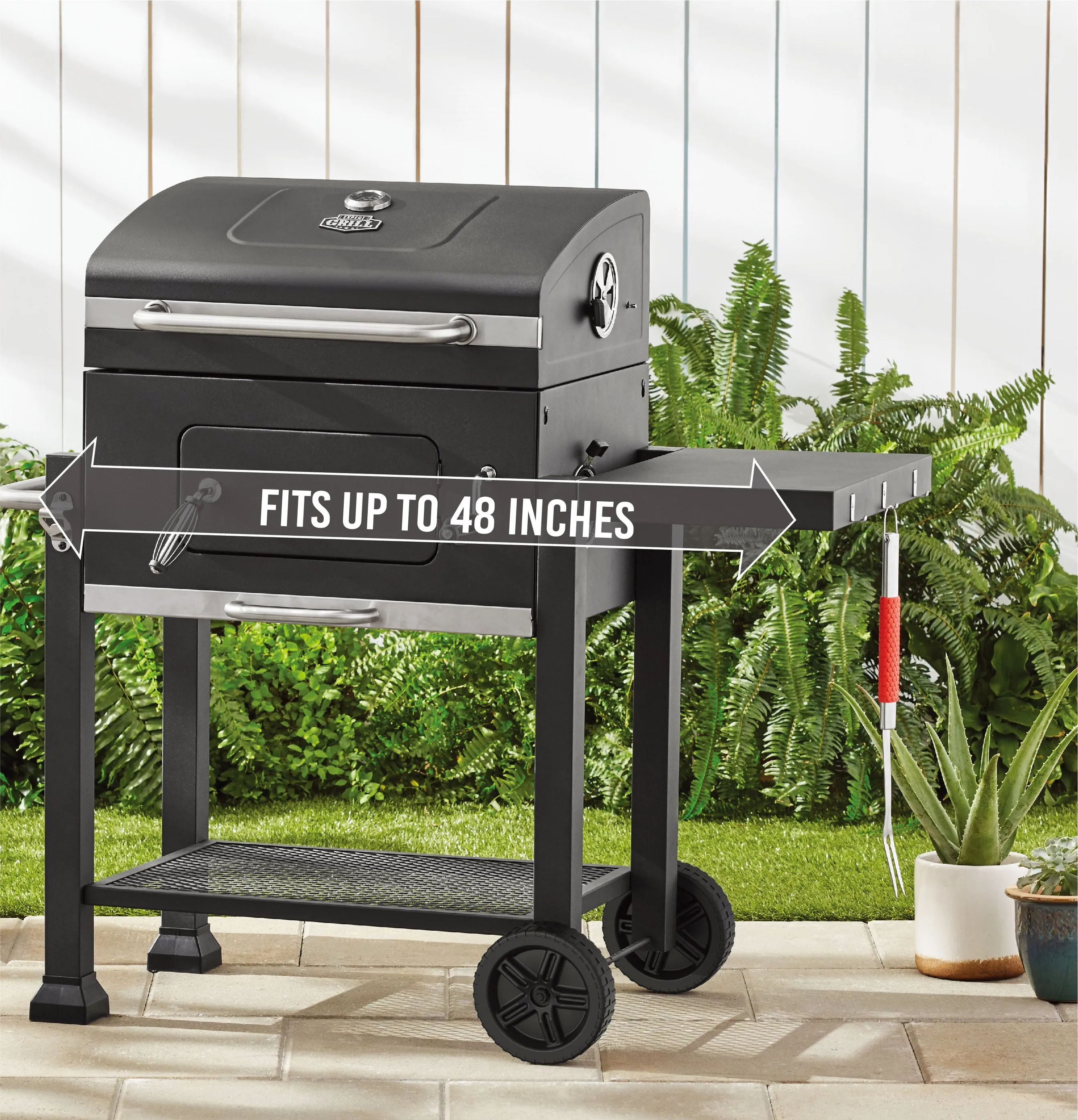 Expert Grill Heavy Duty Charcoal Grill Cover, Black Free shipping