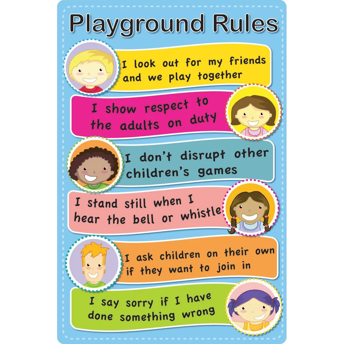 Faces Playground Rules Sign