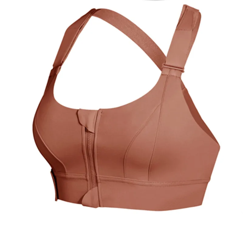 Filhot™ Front Zipper Adjustable Shockproof Yoga Sports Bra Up To 5XL