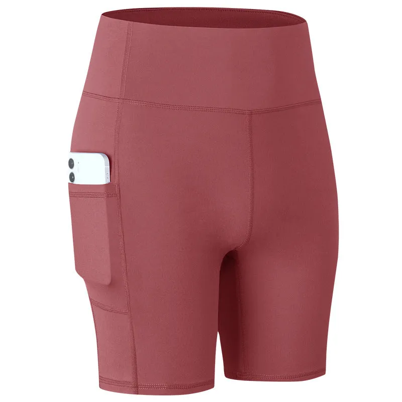 Filhot™ High Waisted Athletic Camo Shorts With Side Pockets